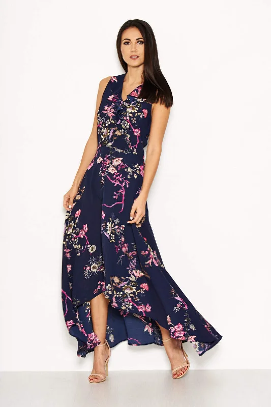Your Favorite Sale is Back!Your Favorite Sale is Back!Navy Floral Dip Hem Dress
