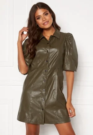 Crazy Discounts Inside!Crazy Discounts Inside!Rilla Faux Leather Dress Green
