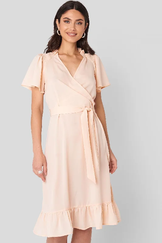 Your Wallet Will Thank You!Your Wallet Will Thank You!Smocked Shoulder Belted Frill Dress Your Wallet Will Thank You!Your Wallet Will Thank You!Smocked Shoulder Belted Frill Dress