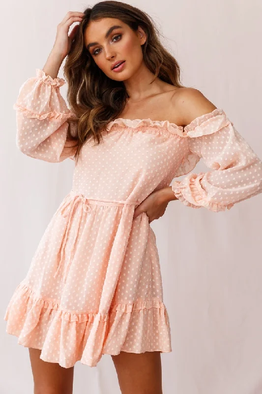 Unmissable Offers Await!Unmissable Offers Await!Tracee Bardot Neckline Dress Nude