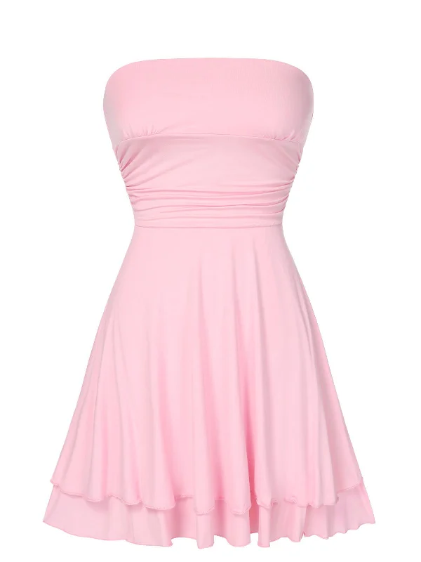 Best Offers of the Month!Best Offers of the Month!1960s Bandeau Solid Bodycon Dress Best Offers of the Month!Best Offers of the Month!1960s Bandeau Solid Bodycon Dress