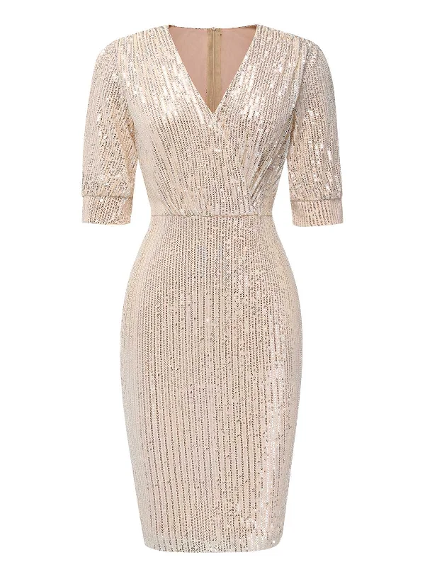 Seasonal Sale – Shop Now!Seasonal Sale – Shop Now!1960s V-Neck Sequined Half Sleeves Bodycon Dress Seasonal Sale – Shop Now!Seasonal Sale – Shop Now!1960s V-Neck Sequined Half Sleeves Bodycon Dress