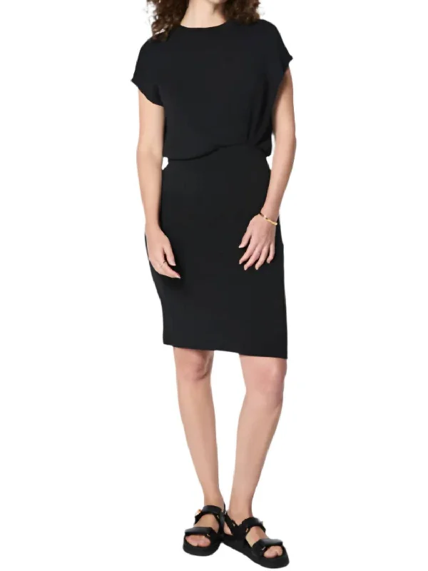 Bigger Savings, Better Shopping!Air Essentials Cinched T-Shirt Dress In Black