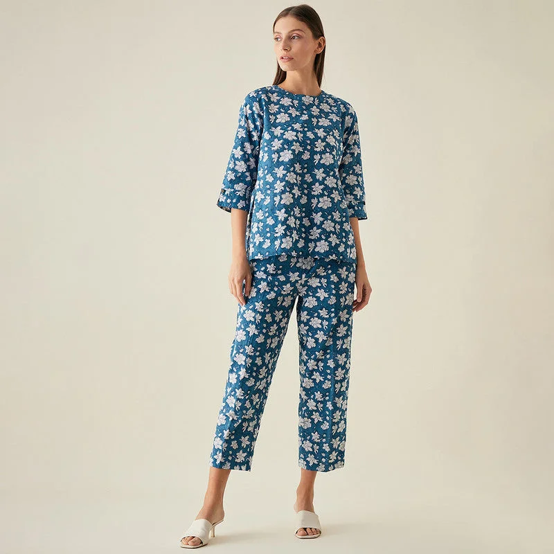 Every Deal is a Steal!Every Deal is a Steal!Cotton Pants | Floral Print | Blue