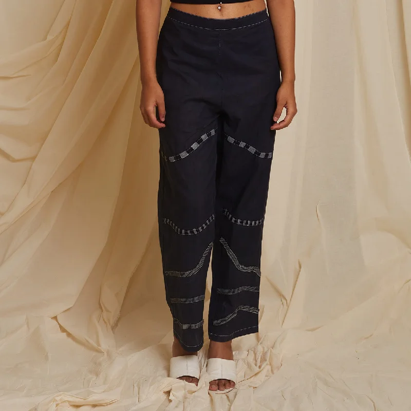 Score Huge Discounts Today!Cotton Pants for Women | Hand block Printed | 3D Wavy Lines | Beige