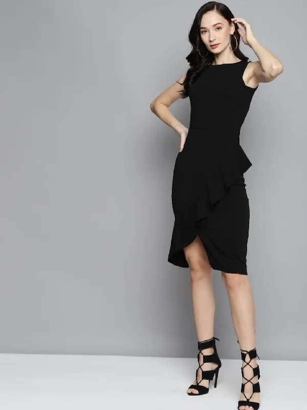 Exclusive Savings This Week!Exclusive Savings This Week!Black One Side Frill Bodycon Exclusive Savings This Week!Exclusive Savings This Week!Black One Side Frill Bodycon