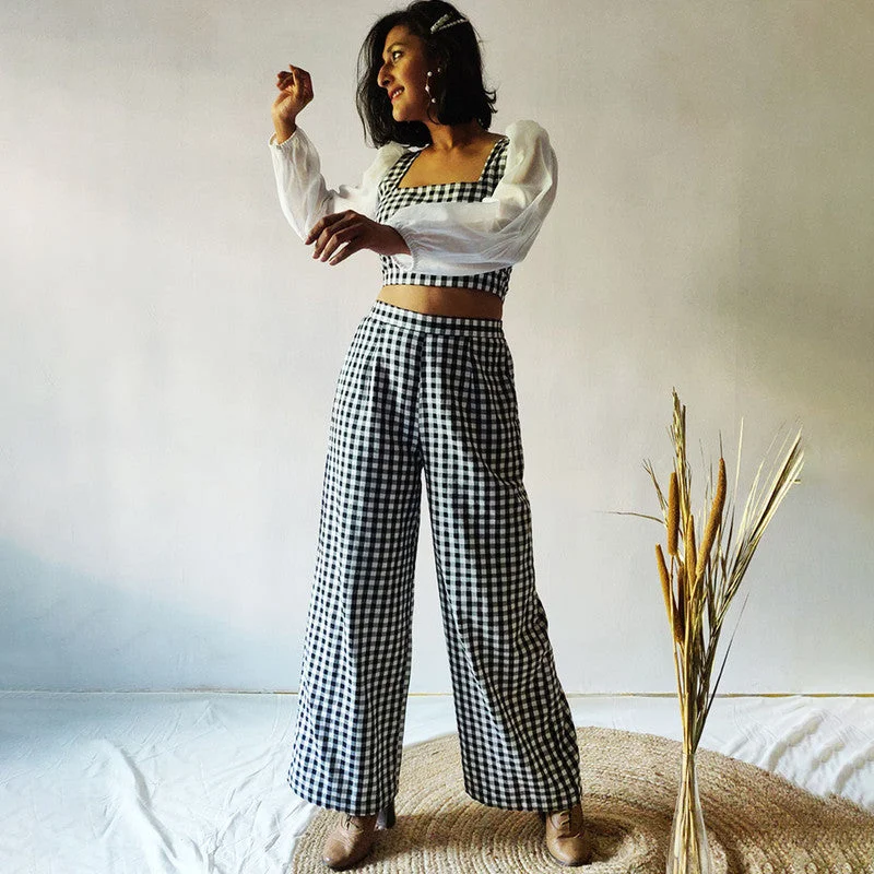 Shop Early, Save Big!Shop Early, Save Big!Cotton Checkered Pants | Black & White
