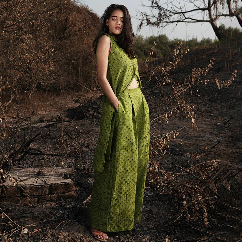 Your Shopping Wish, Our Discount Command!Your Shopping Wish, Our Discount Command!Cotton Pleated Pants | Green Your Shopping Wish, Our Discount Command!Your Shopping Wish, Our Discount Command!Cotton Pleated Pants | Green
