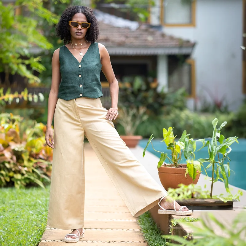 Your Best Deals Are Here!Your Best Deals Are Here!Hemp Flared Pants for Women | Beige Your Best Deals Are Here!Your Best Deals Are Here!Hemp Flared Pants for Women | Beige