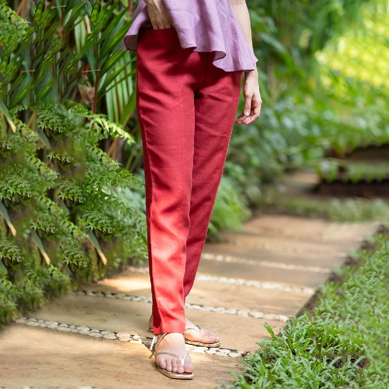 Shop Before It’s Gone!Linen Pants for Women | Red