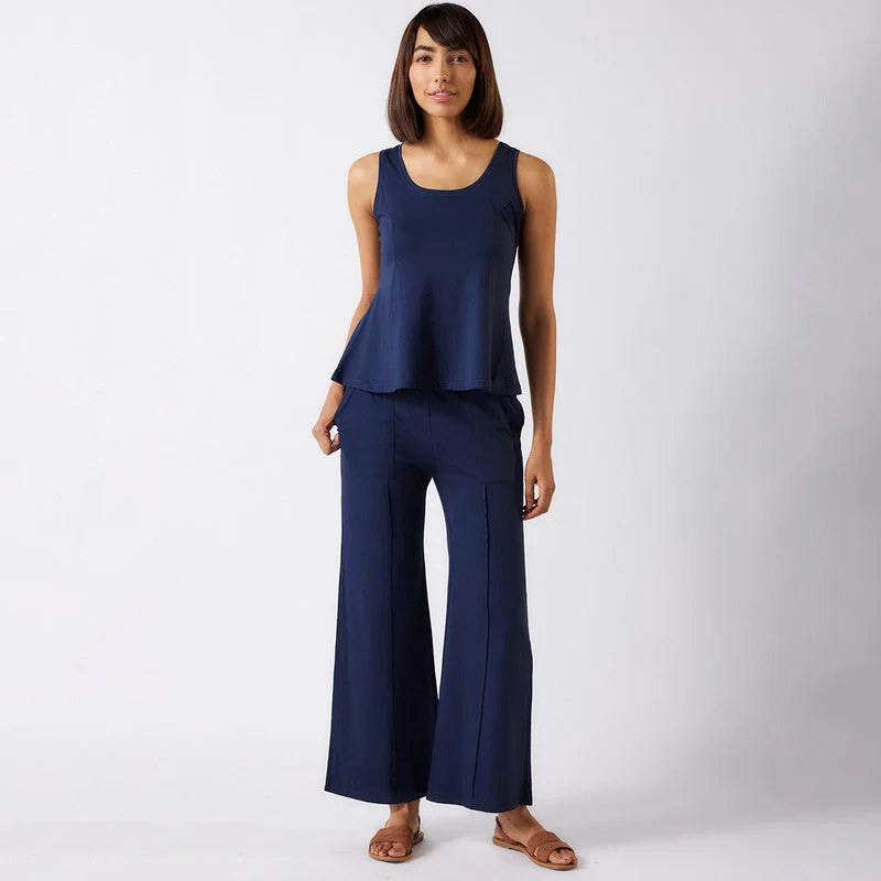 Incredible Savings Inside!Incredible Savings Inside!Pima Cotton Flared Pants for Women | Deep Blue Incredible Savings Inside!Incredible Savings Inside!Pima Cotton Flared Pants for Women | Deep Blue