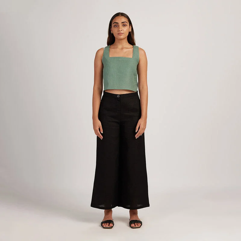 Your Favorite Items on Sale Now!Your Favorite Items on Sale Now!Women Black Linen Pants | Wide-Leg