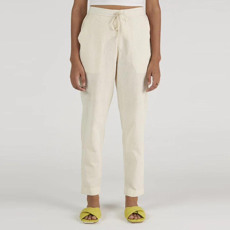Upgrade for Less!Upgrade for Less!Handloom Malkha Cotton Pants | White