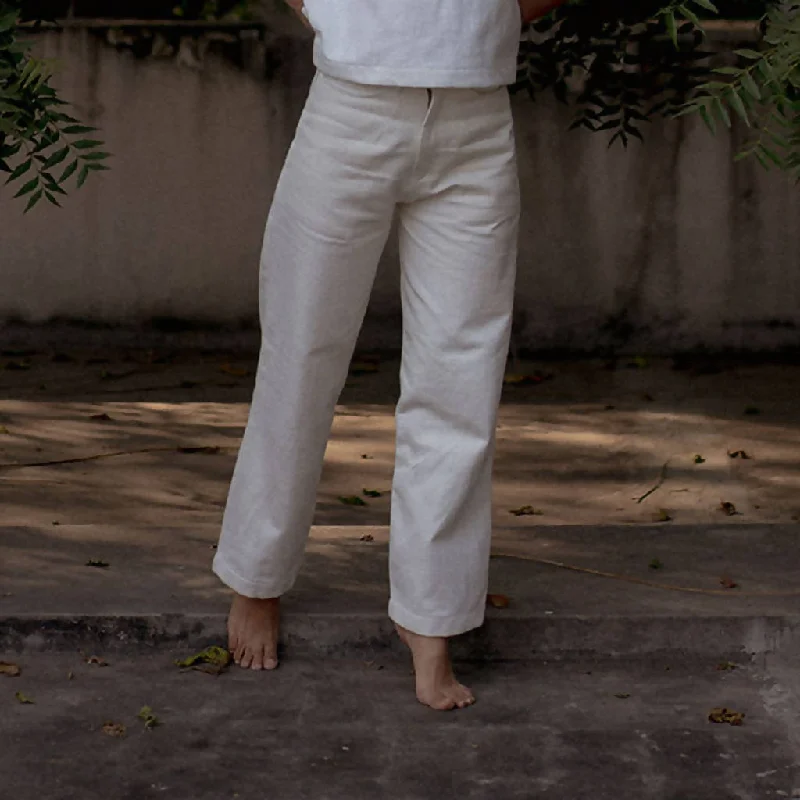 Don’t Wait – Deals Won’t Last!Don’t Wait – Deals Won’t Last!Handwoven Cotton Patch Pocket Pants | White