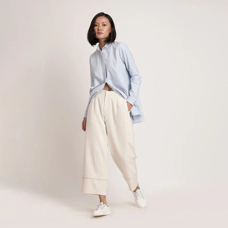 Only a Few Left – Order Now!Only a Few Left – Order Now!Cotton Straight Pants | Cream