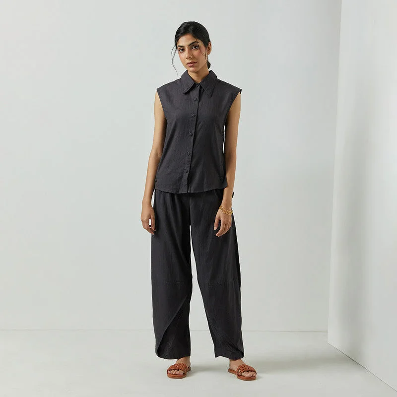 Great Deals, Just for You!Great Deals, Just for You!Cotton High-Waist Pants for Women | Charcoal Black