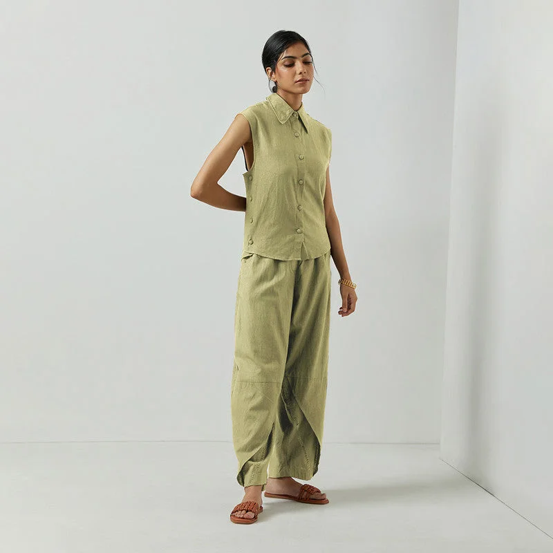 Shop Now and Save!Shop Now and Save!Cotton High-Waist Pants for Women | Cream Beige