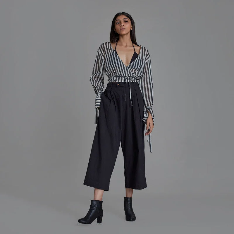 Limited Time Offer!Limited Time Offer!Pure Cotton Co Ord Set | Bralette Shirt & Pants | Black & Oatmeal Limited Time Offer!Limited Time Offer!Pure Cotton Co Ord Set | Bralette Shirt & Pants | Black & Oatmeal