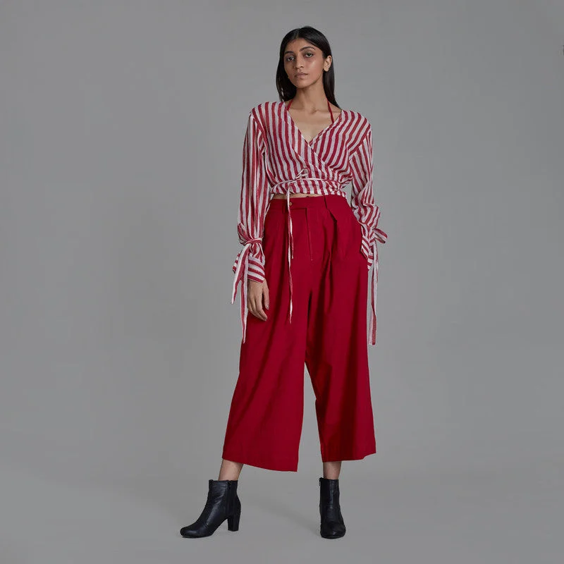 Don't Miss Out!Don't Miss Out!Pure Cotton Co Ord Set | Bralette Shirt & Pants | Red & Oatmeal Don't Miss Out!Don't Miss Out!Pure Cotton Co Ord Set | Bralette Shirt & Pants | Red & Oatmeal