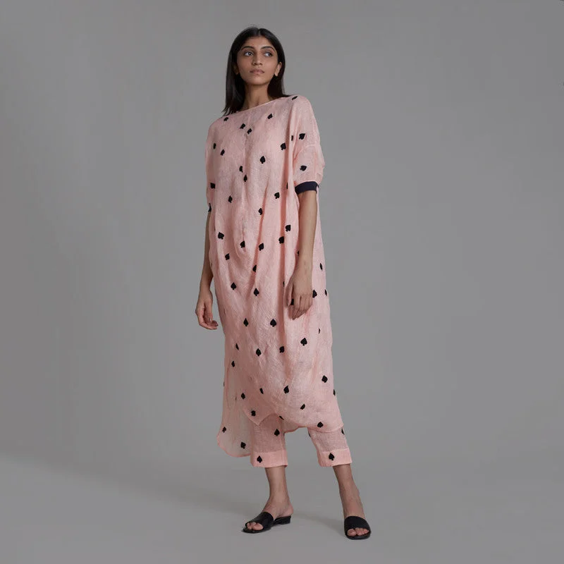 Unbeatable Prices!Unbeatable Prices!Pure Linen Pants | High-Waist | Spades | Pink