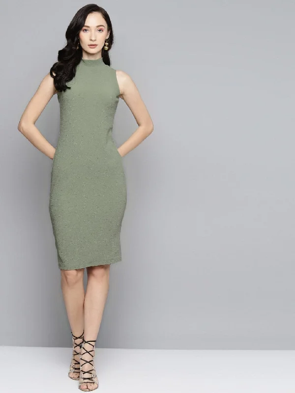 Enjoy Huge Discounts Now!Enjoy Huge Discounts Now!Olive High Neck Sleeveless Bodycon Enjoy Huge Discounts Now!Enjoy Huge Discounts Now!Olive High Neck Sleeveless Bodycon