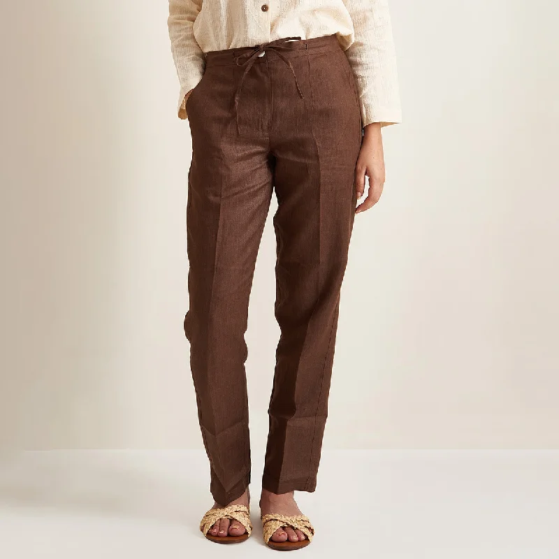 Shop Before It’s Gone!Shop Before It’s Gone!Linen Pants for Women | Straight Fit | Brown Shop Before It’s Gone!Shop Before It’s Gone!Linen Pants for Women | Straight Fit | Brown