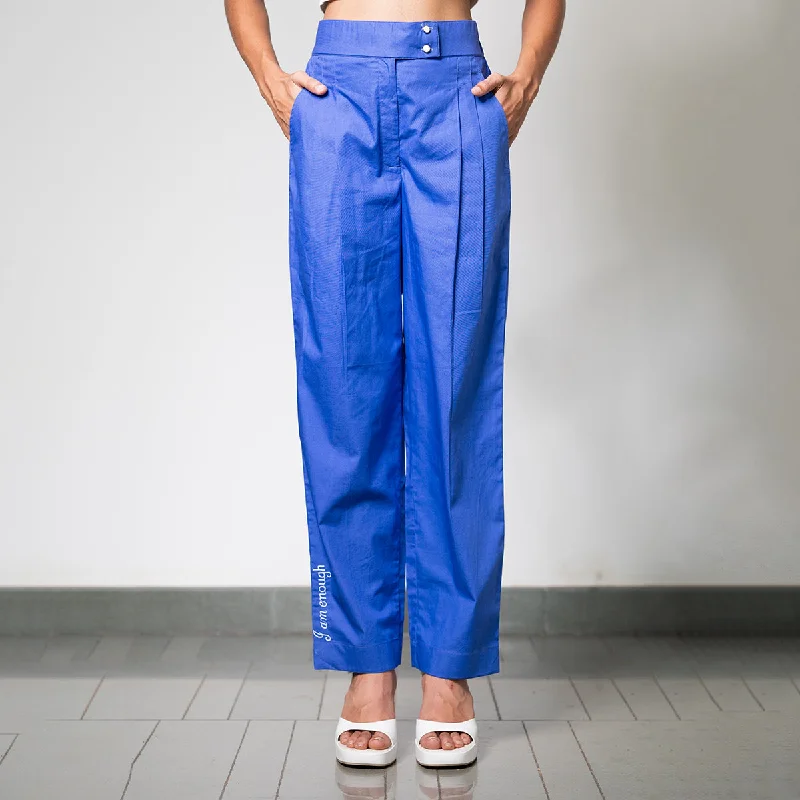 Get It Before It’s Gone!Get It Before It’s Gone!Poplin Pants for Women | Digital Print | Blue