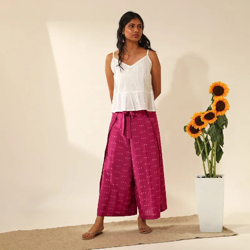 Your Chance to Save is Now!Your Chance to Save is Now!Cotton Pants for Women | Wrap-Around | Tie-Dye| Pink