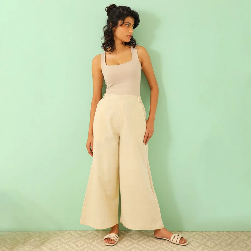 Best Price of the Season!Best Price of the Season!Pure Cotton Flared Pants | Natural