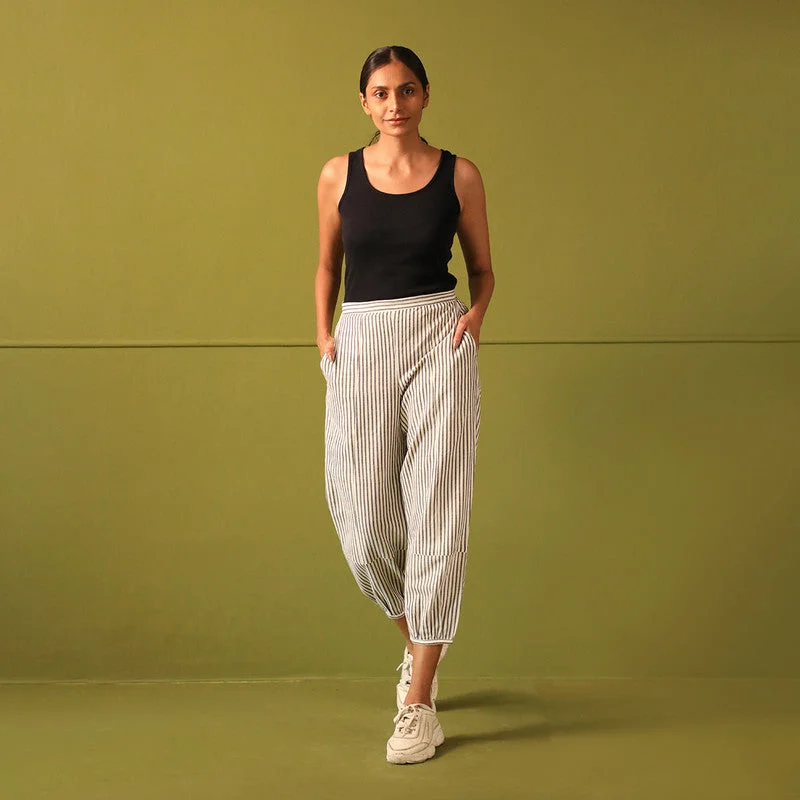 Best Deals Just for You!Best Deals Just for You!Pure Cotton Jogger Pants | Ankle Length | Black & White