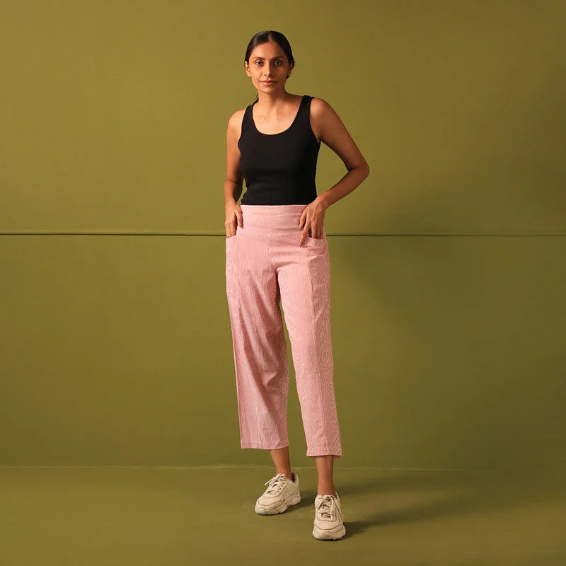 Huge Savings – Act Now!Huge Savings – Act Now!Pure Cotton Pants | Straight | Red & White