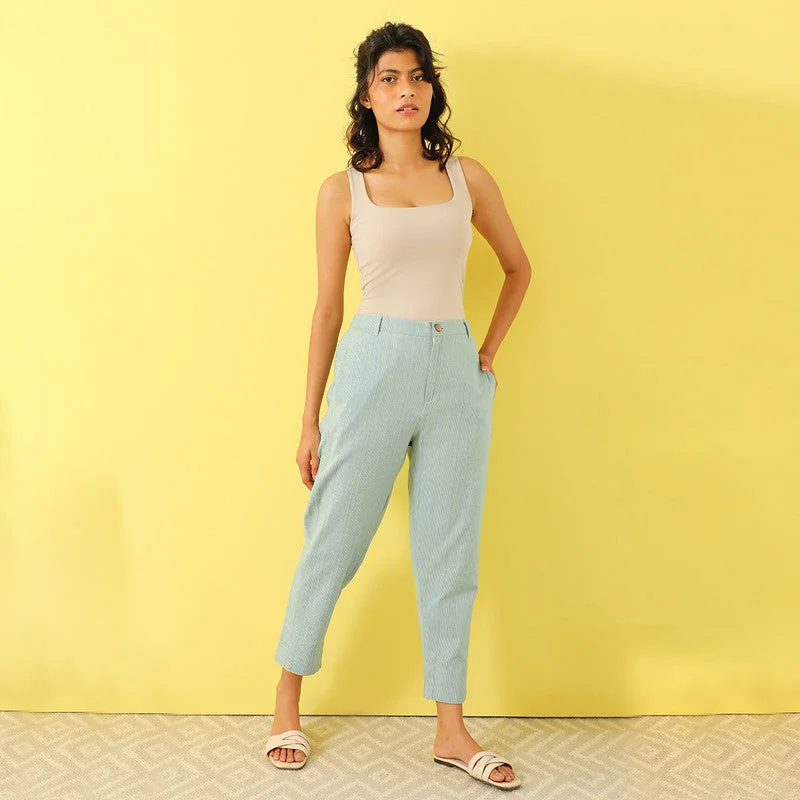 Shop the Hottest Deals!Shop the Hottest Deals!Pure Cotton Trousers| Light Blue
