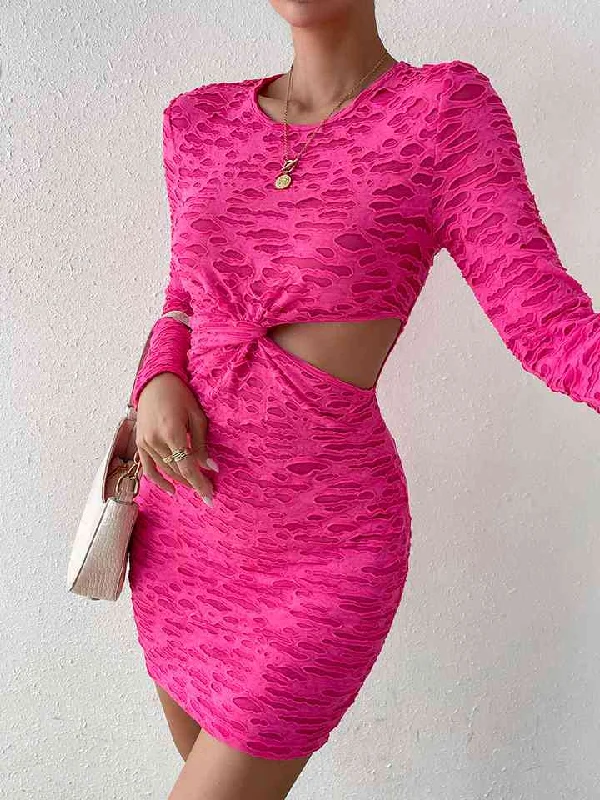 Save More with Every Purchase!Save More with Every Purchase!Round Neck Long Sleeve Cutout Bodycon Dress Save More with Every Purchase!Save More with Every Purchase!Round Neck Long Sleeve Cutout Bodycon Dress
