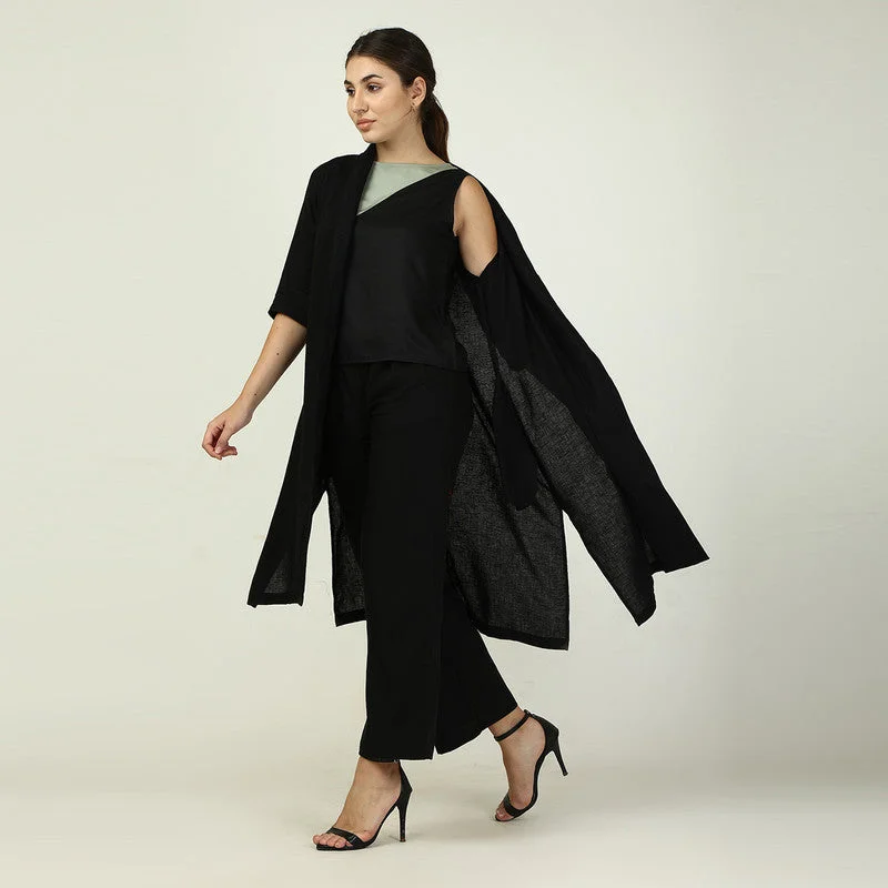 The Best Deals Won’t Wait!The Best Deals Won’t Wait!Linen 3 Piece Co Ord Set for Women | Black | Long Shirt Top & Pants The Best Deals Won’t Wait!The Best Deals Won’t Wait!Linen 3 Piece Co Ord Set for Women | Black | Long Shirt Top & Pants