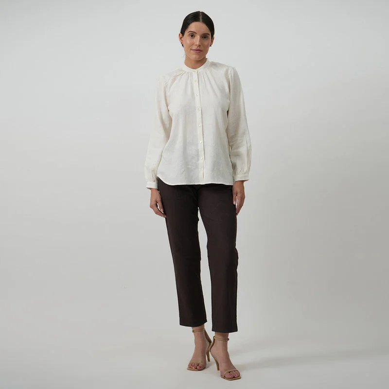 Stock Up and Save!Stock Up and Save!Linen Co Ord Set for Women | Coffee Brown & White | Tunic & Pants