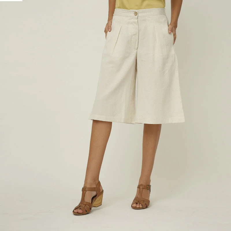 Amazing Prices You Can’t Resist!Amazing Prices You Can’t Resist!White Short Culottes Pants for Women | Wide Leg