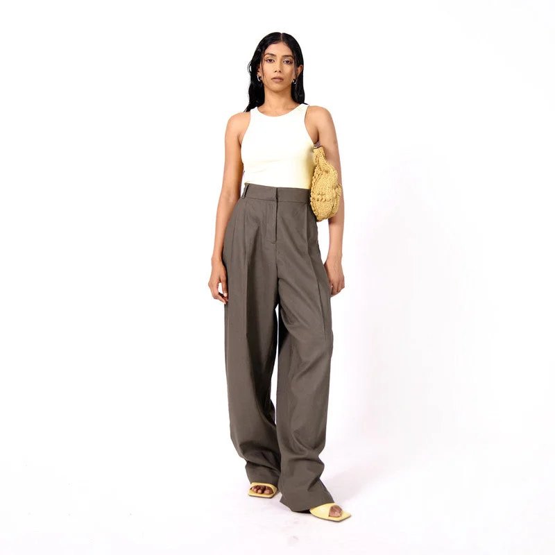 Biggest Sale of the Season!Biggest Sale of the Season!Linen Baggy Pants | Brown