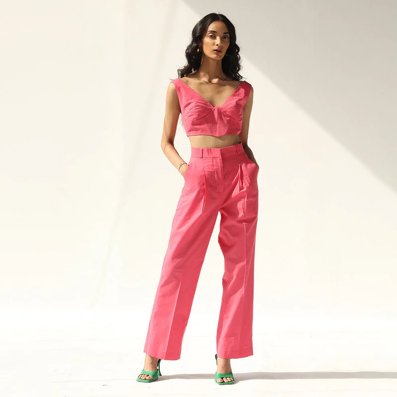 Shop Today, Save Tomorrow!Shop Today, Save Tomorrow!Linen Straight Pants | Pink