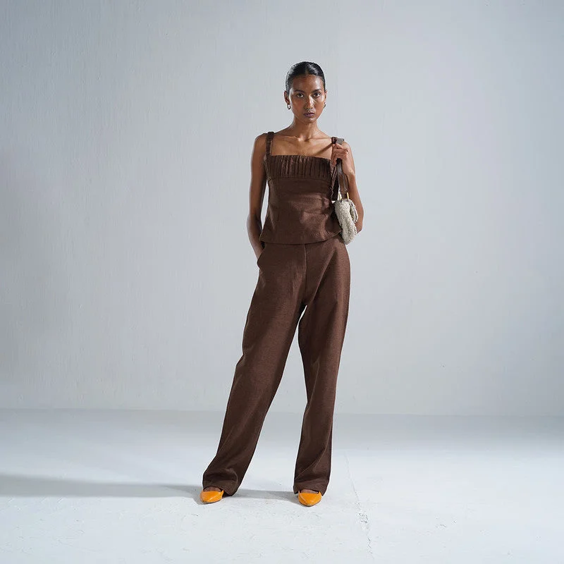 Unbeatable Prices!Unbeatable Prices!Pants for Women | Linen Pants | High Waist | Brown Unbeatable Prices!Unbeatable Prices!Pants for Women | Linen Pants | High Waist | Brown