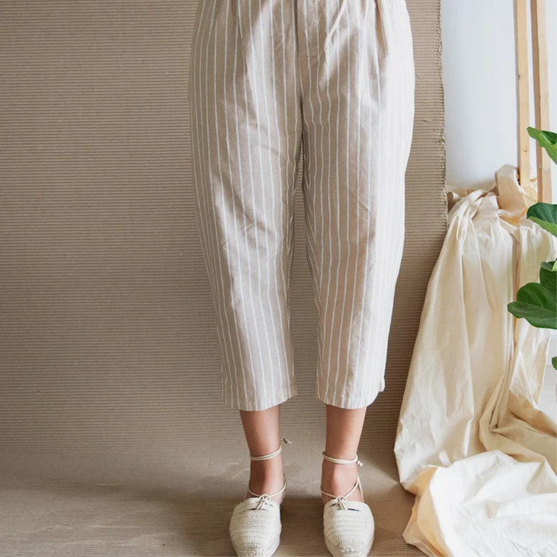 Get the Best for Less!Get the Best for Less!Cotton Poplin Striped Pants | Beige