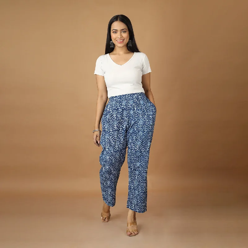 Shop the Hottest Deals!Shop the Hottest Deals!Cotton Pants | Dabu Print | Indigo