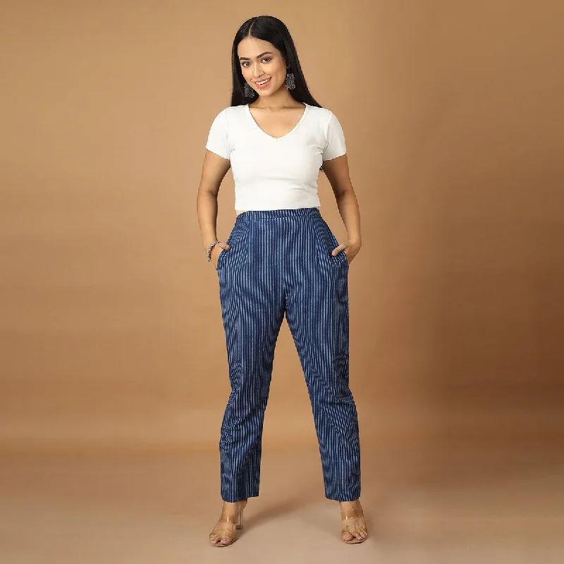 Score Huge Discounts Today!Score Huge Discounts Today!Cotton Striped Pants | Dabu Print | Indigo Score Huge Discounts Today!Score Huge Discounts Today!Cotton Striped Pants | Dabu Print | Indigo