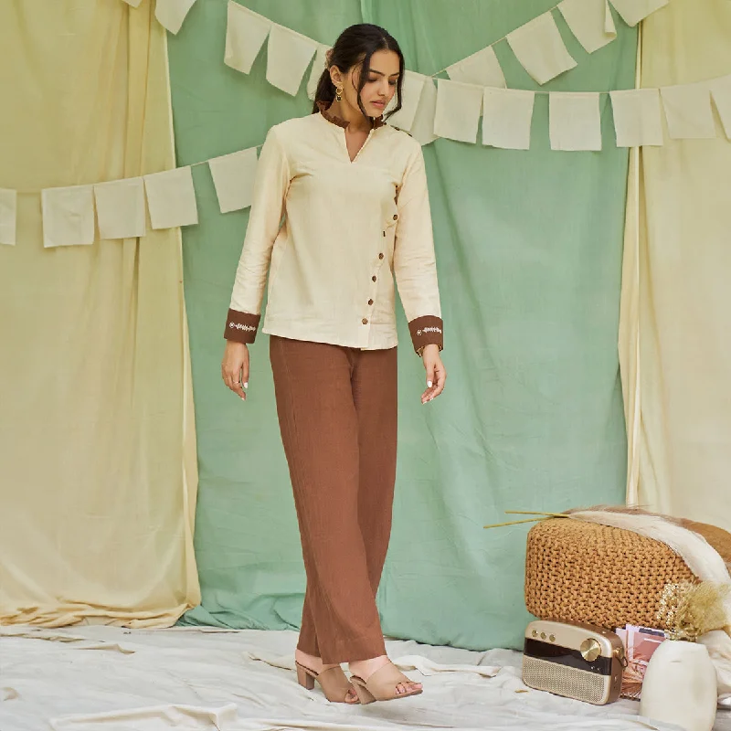 Buy More, Pay Less!Cotton Trousers for Women | Brown