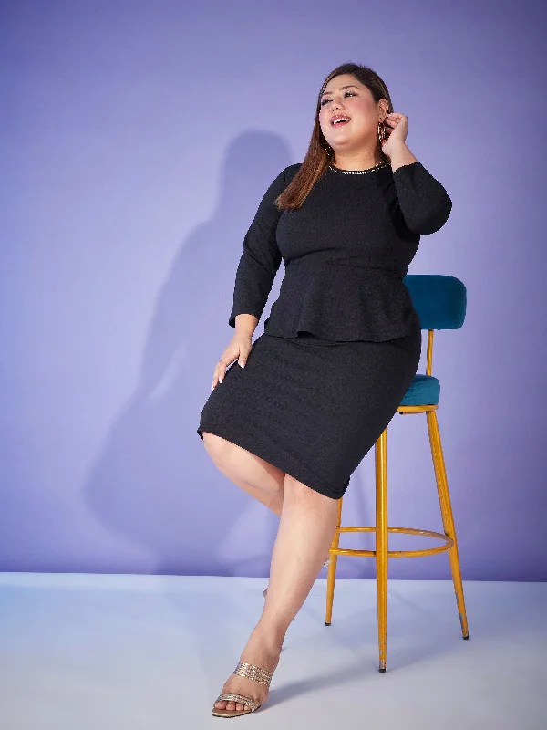 Your Discount is Waiting!Your Discount is Waiting!Women Black Peplum Bodycon Dress Your Discount is Waiting!Your Discount is Waiting!Women Black Peplum Bodycon Dress