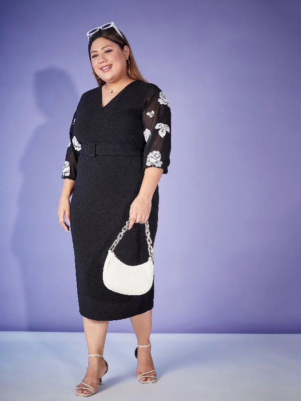 One Day Only – Huge Savings!One Day Only – Huge Savings!Women Black Printed Balloon Sleeve Belted Bodycon Dress One Day Only – Huge Savings!One Day Only – Huge Savings!Women Black Printed Balloon Sleeve Belted Bodycon Dress