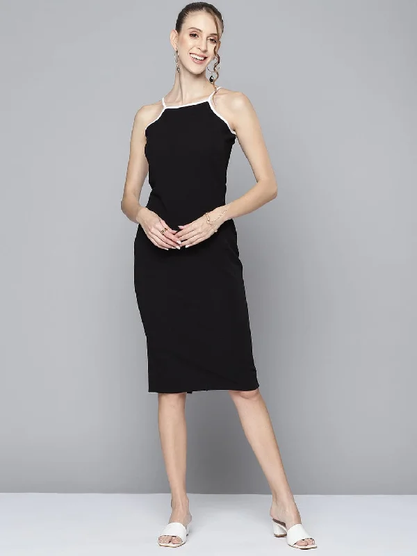 New Discounts Just Dropped!New Discounts Just Dropped!Women Black With White Straps Bodycon Dress New Discounts Just Dropped!New Discounts Just Dropped!Women Black With White Straps Bodycon Dress
