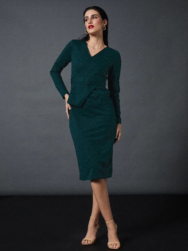 Savings You Can’t Ignore!Savings You Can’t Ignore!Women Emerald Peplum Bodycon Dress Savings You Can’t Ignore!Savings You Can’t Ignore!Women Emerald Peplum Bodycon Dress