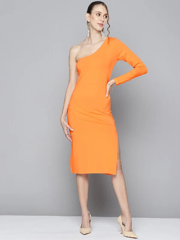 Get More, Spend Less – Shop Now!Get More, Spend Less – Shop Now!Women Orange One Shoulder Bodycon Dress Get More, Spend Less – Shop Now!Get More, Spend Less – Shop Now!Women Orange One Shoulder Bodycon Dress