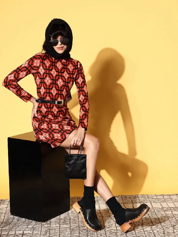 Your Favorite Sale is Back!Your Favorite Sale is Back!Women Red Geometric Knit Bodycon Dress Your Favorite Sale is Back!Your Favorite Sale is Back!Women Red Geometric Knit Bodycon Dress