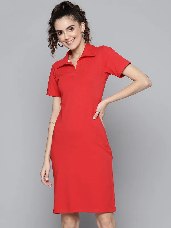 Exclusive Deals Just for You!Exclusive Deals Just for You!Women Red Polo Neck Bodycon Dress Exclusive Deals Just for You!Exclusive Deals Just for You!Women Red Polo Neck Bodycon Dress